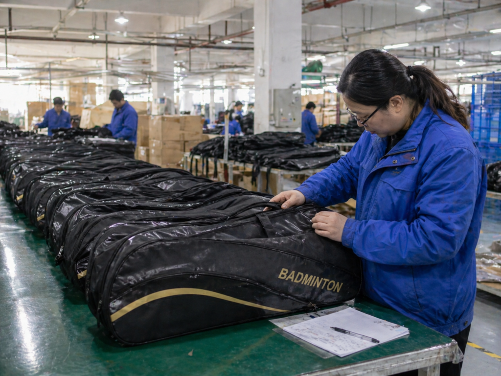 badminton bag bulk production quality control