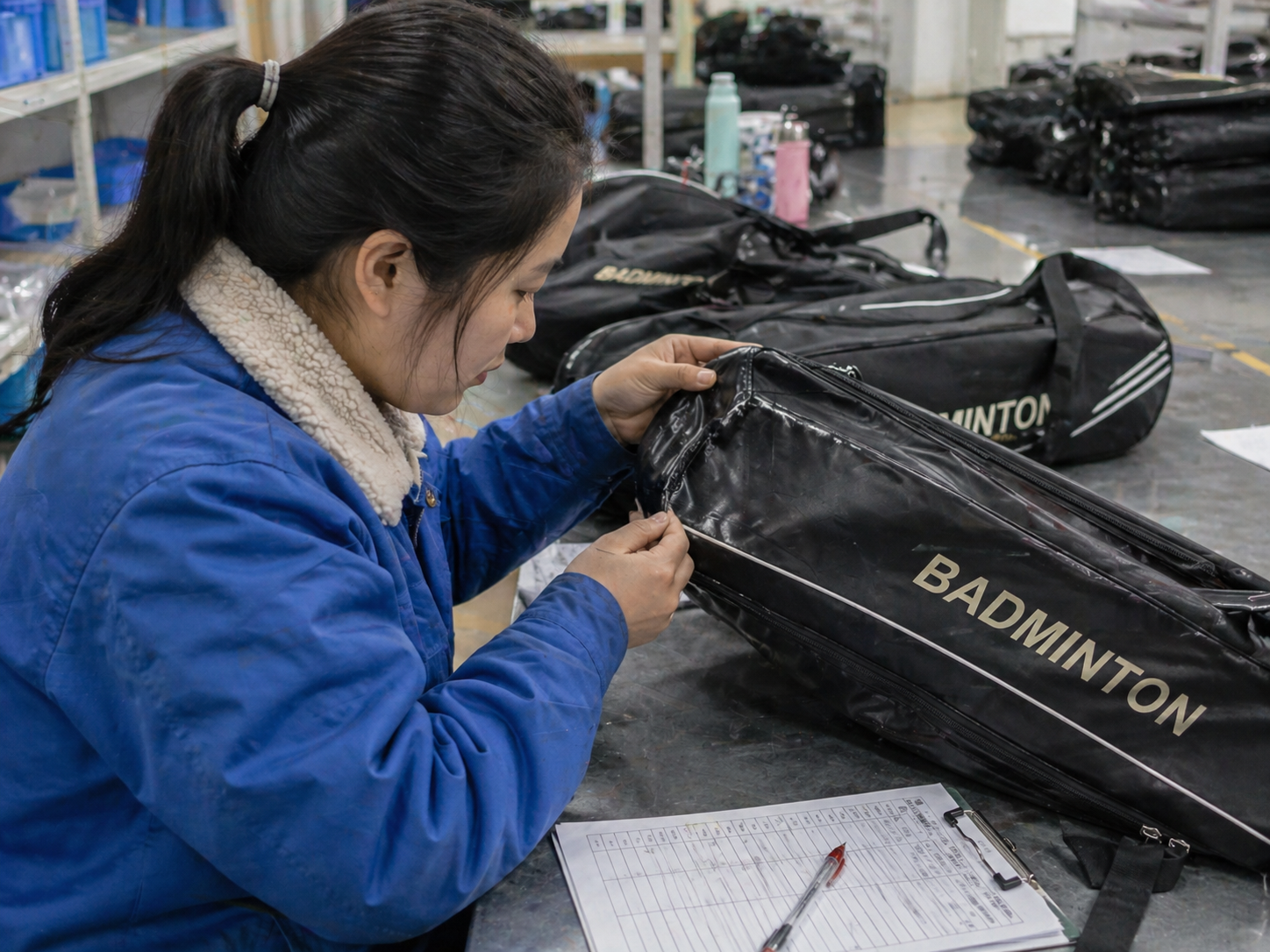 badminton bag defects inspection issues
