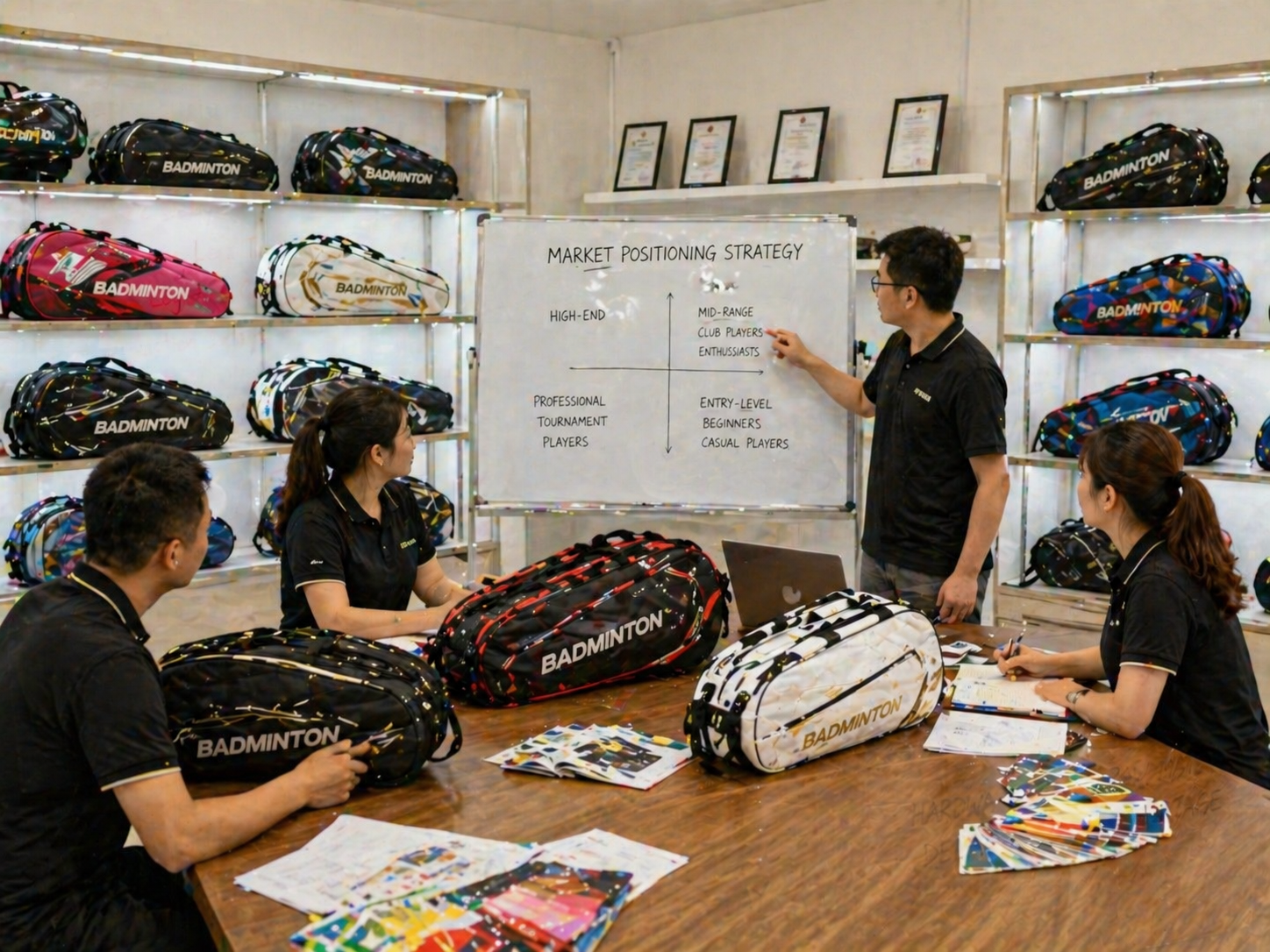 badminton bag market positioning strategy