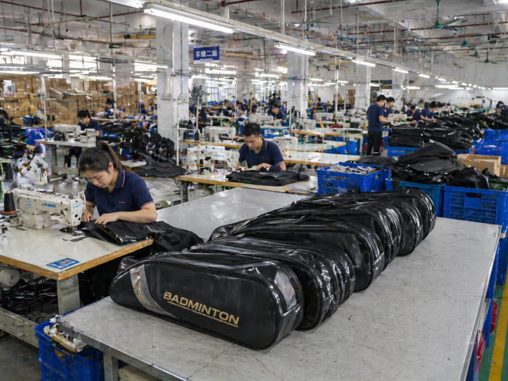 custom racket bag OEM manufacturer with professional sports bag production facility