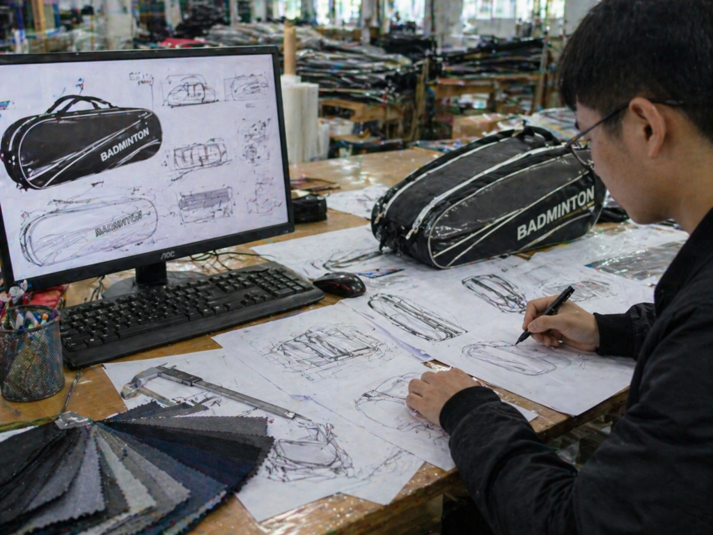 custom badminton bag design development