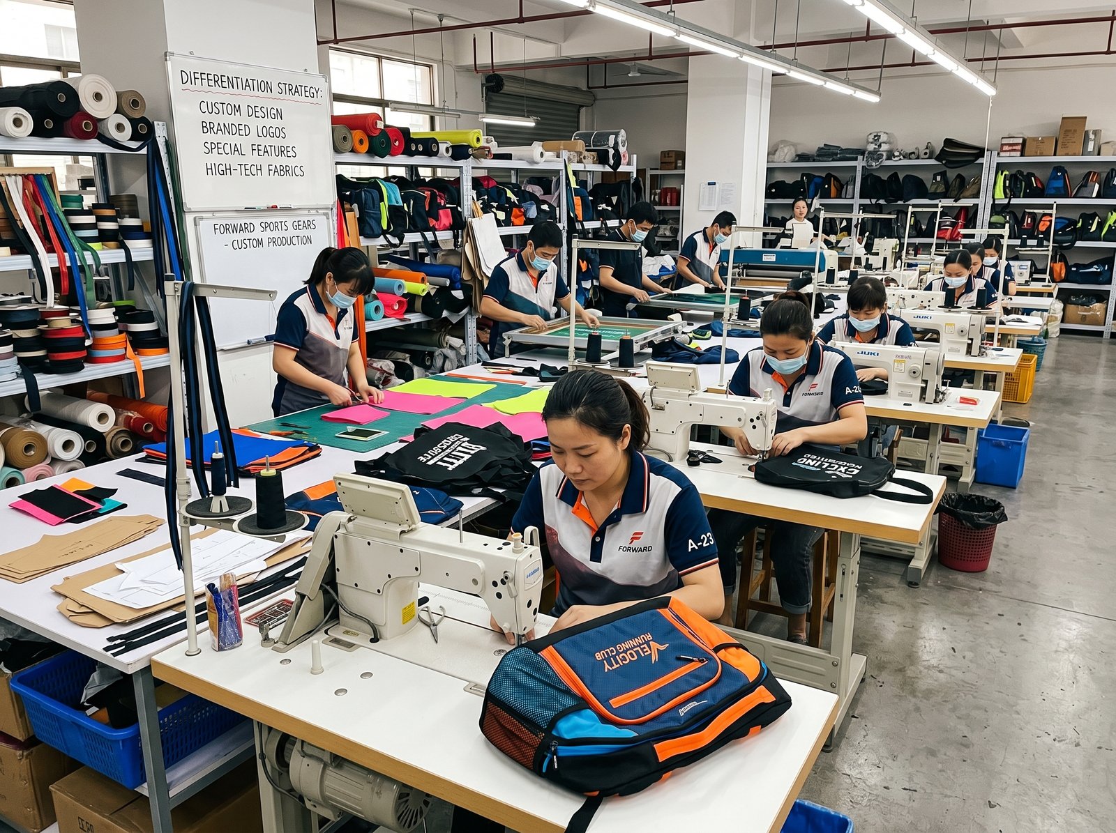 custom sports bag differentiation strategy