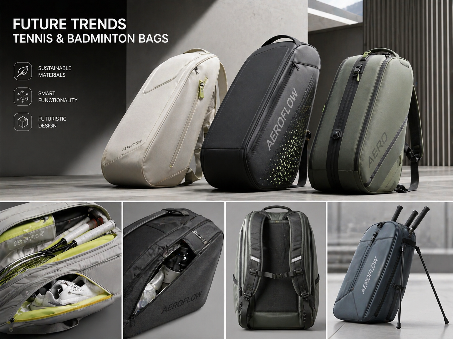 future tennis badminton bag trends design