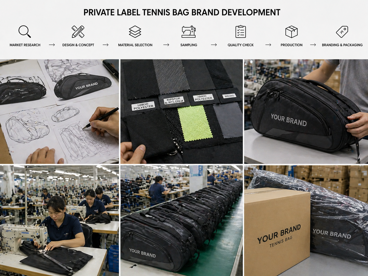 private label tennis bag brand development