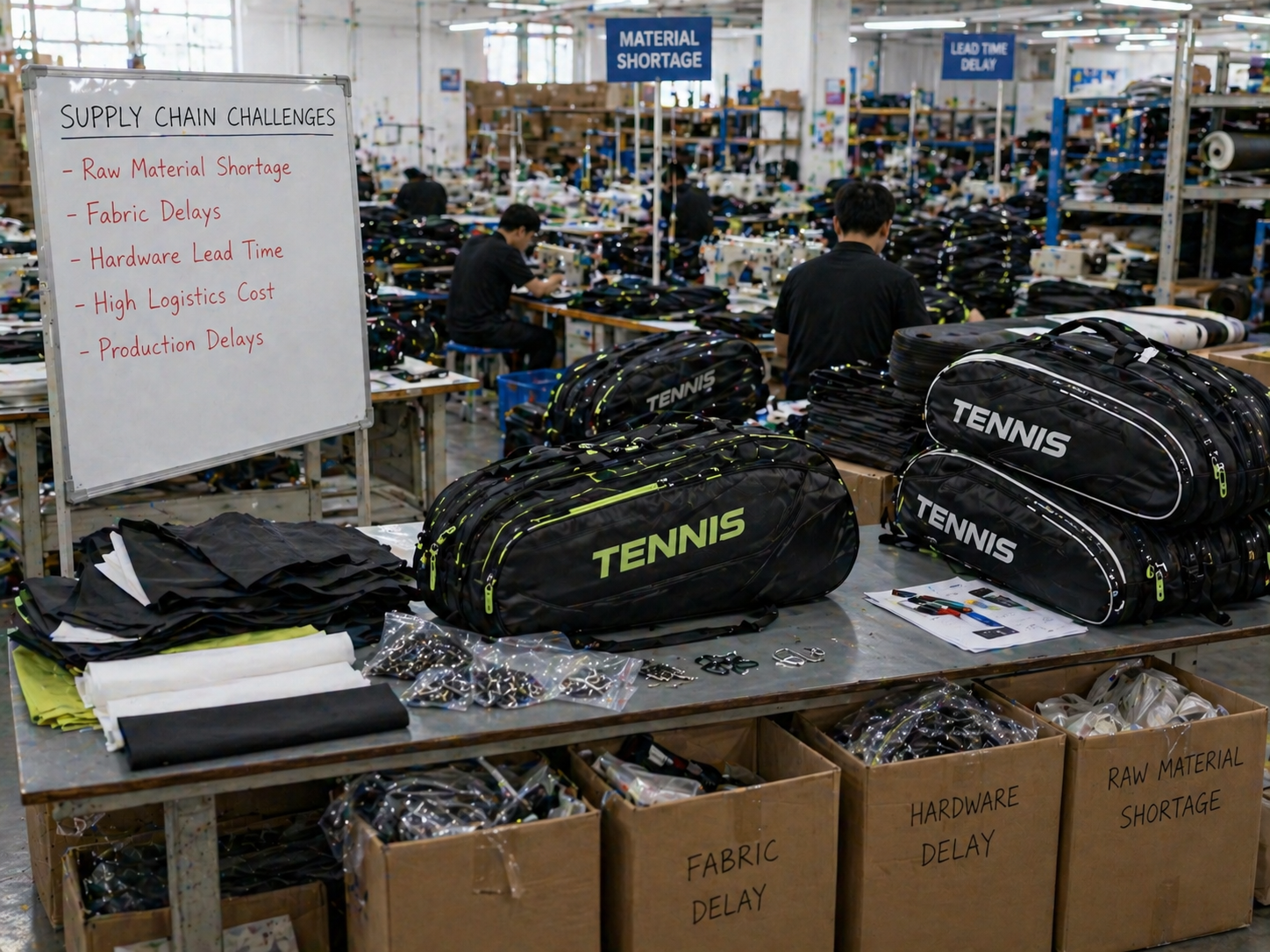 sports bag supply chain challenges manufacturing