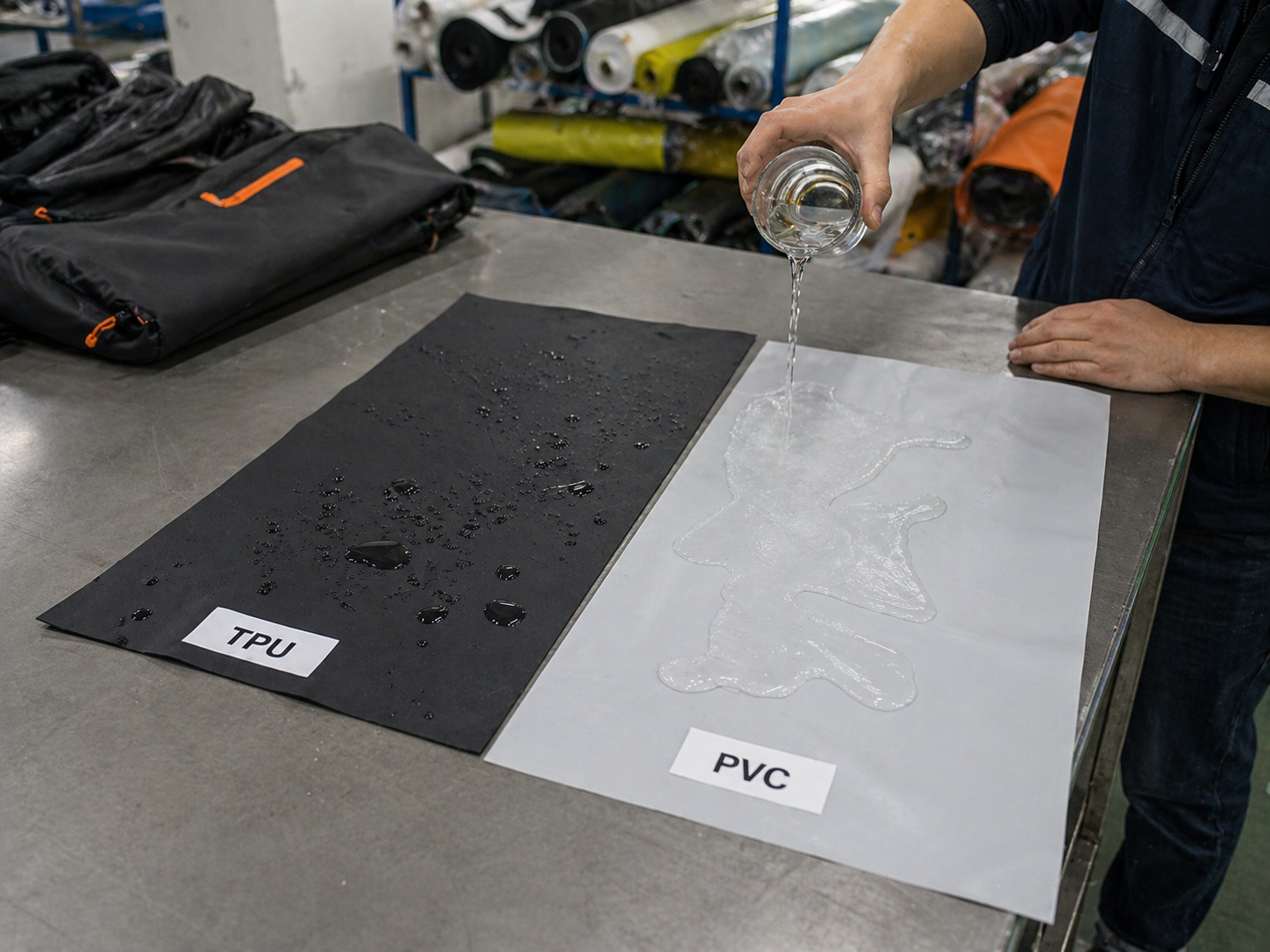 waterproof bag materials comparison tpu pvc